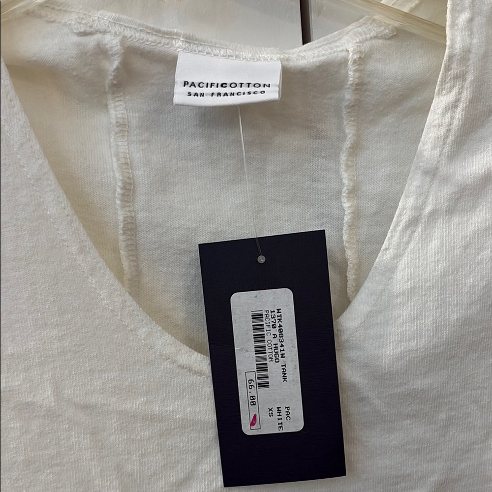 Pacificotton White Sleeveless Top